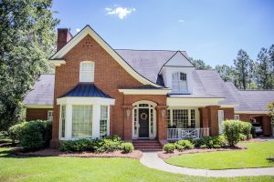 Large suburban brick home