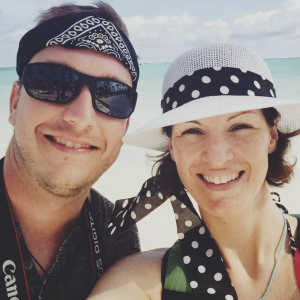 man and wife on vaction