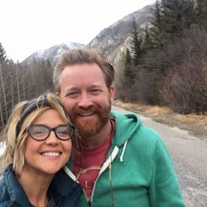 couple on hiking trail