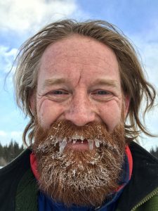 Man with icicles in beard